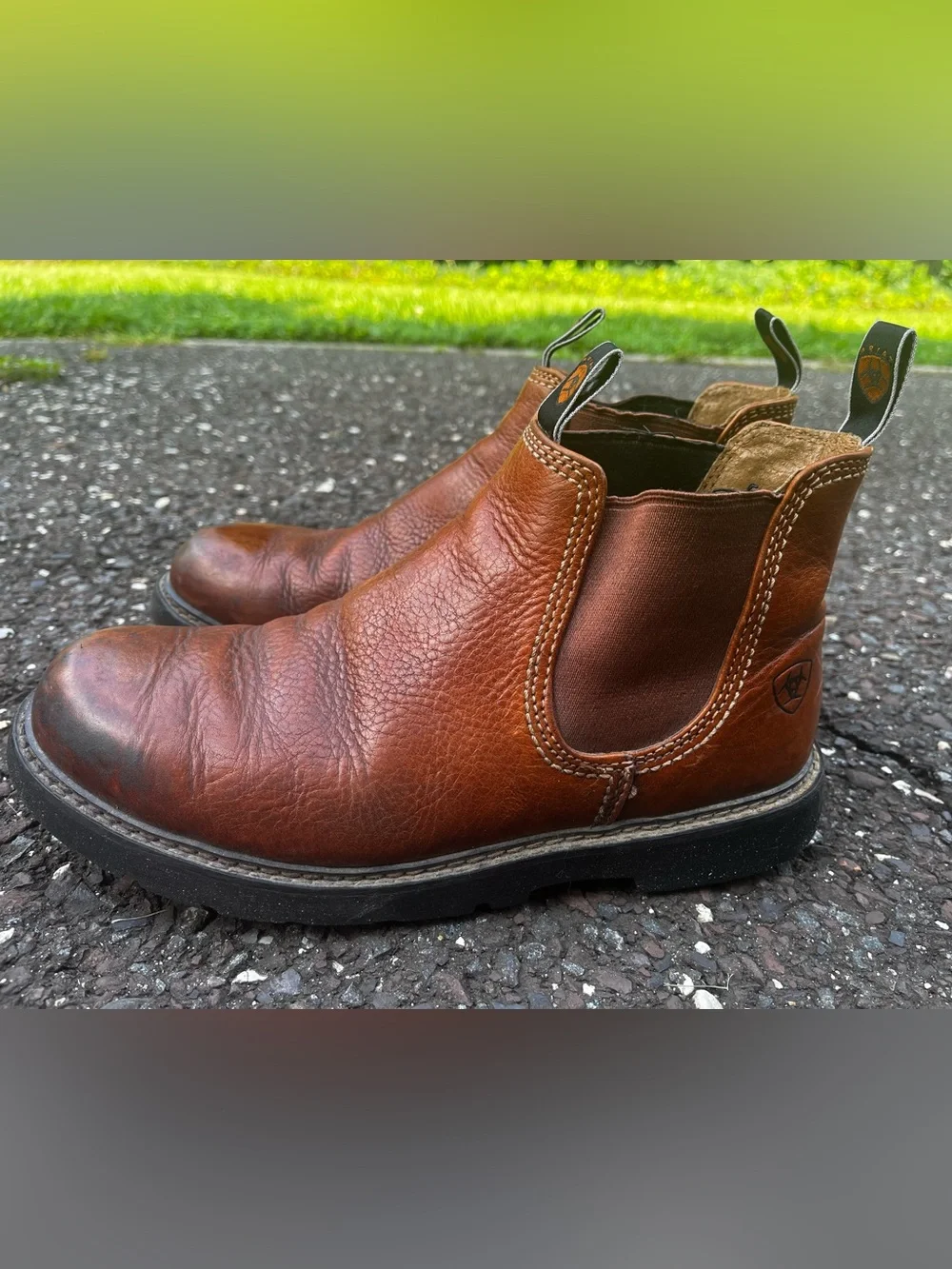 Ariat Men's Brown Leather Chukka Work Boots